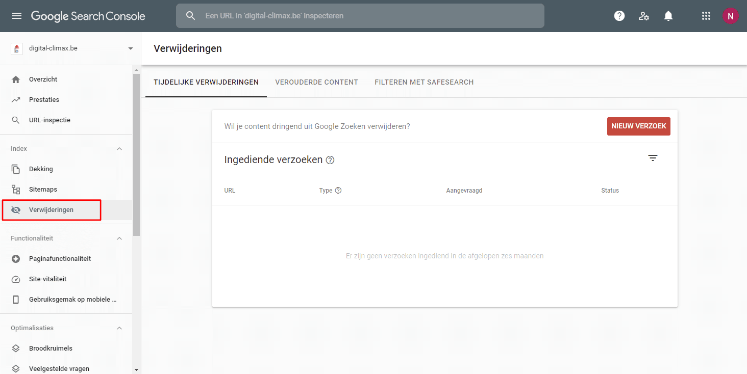 Content verwijderen uit Google aanvragen Content verwijderen uit Google aanvragen