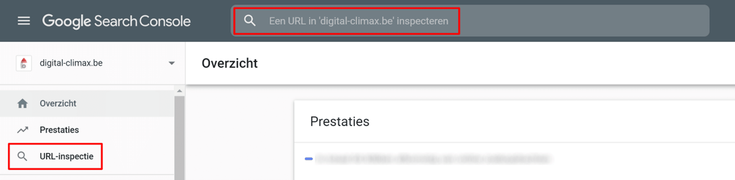 Url inspectie tool Google Search Console